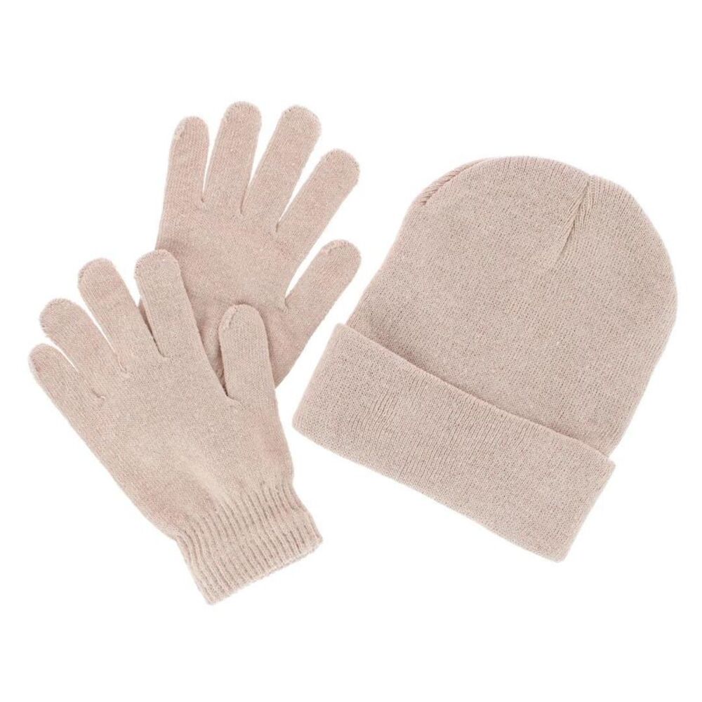 CTM Adult One Size Winter Beanie Hat and Gloves Set by Wootie